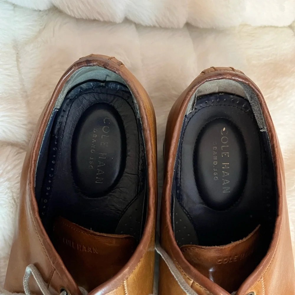 Cole Haan Grand Postman Mens 8.5M Brown Oxford Lace Up Workwear Office Shoes